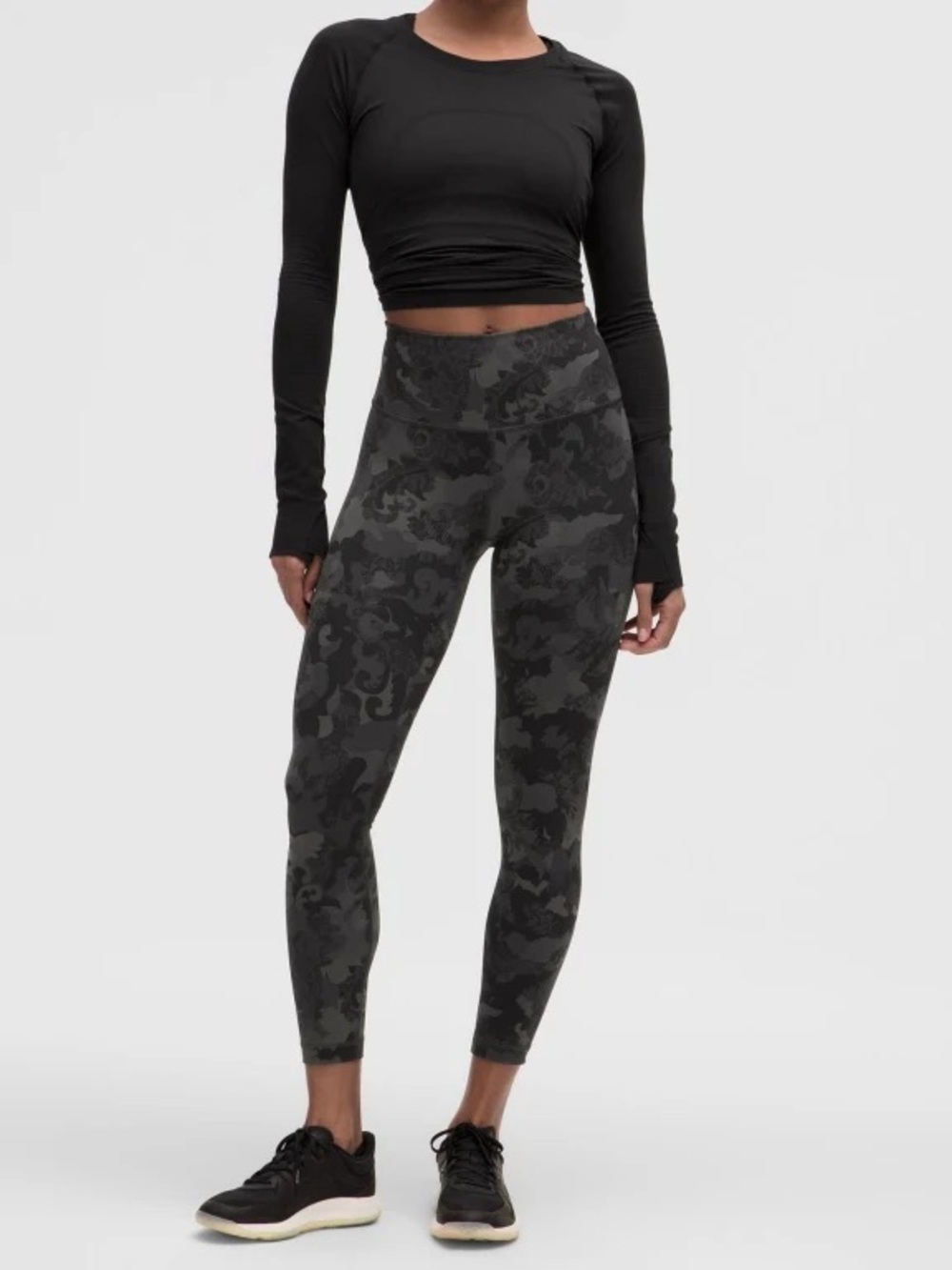 Lululemon Wunder Train High Rise 25” Leggings in Hidden Heritage Lace Black
